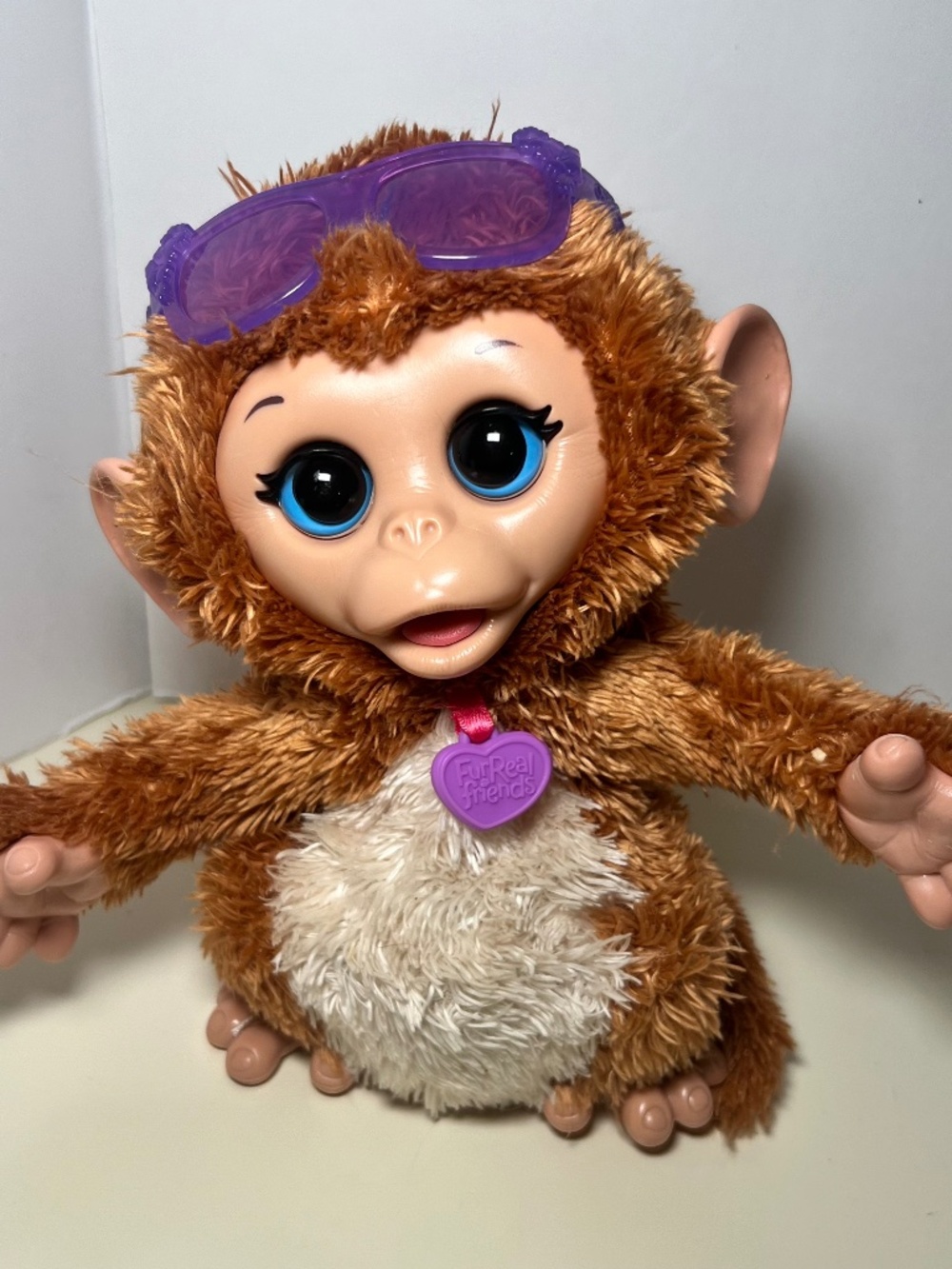 FurReal Friends 2015 Baby Cuddles Giggly Monkey Plush Toy Tested Works Fun Clean